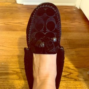 Black Coach Slipper Moccasins